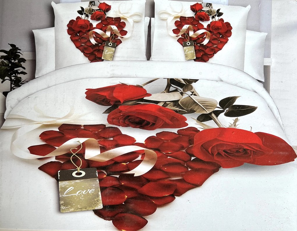 Tulip LOVE ROSE foto obliečky 140x200 cm 7 Set Balenie Rozmer obliečok: 140x200 cm, Obsah balenia: 7 Set Balenie