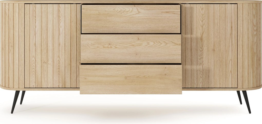 Komoda Luvio 196 cm so zásuvkami - dub cremona