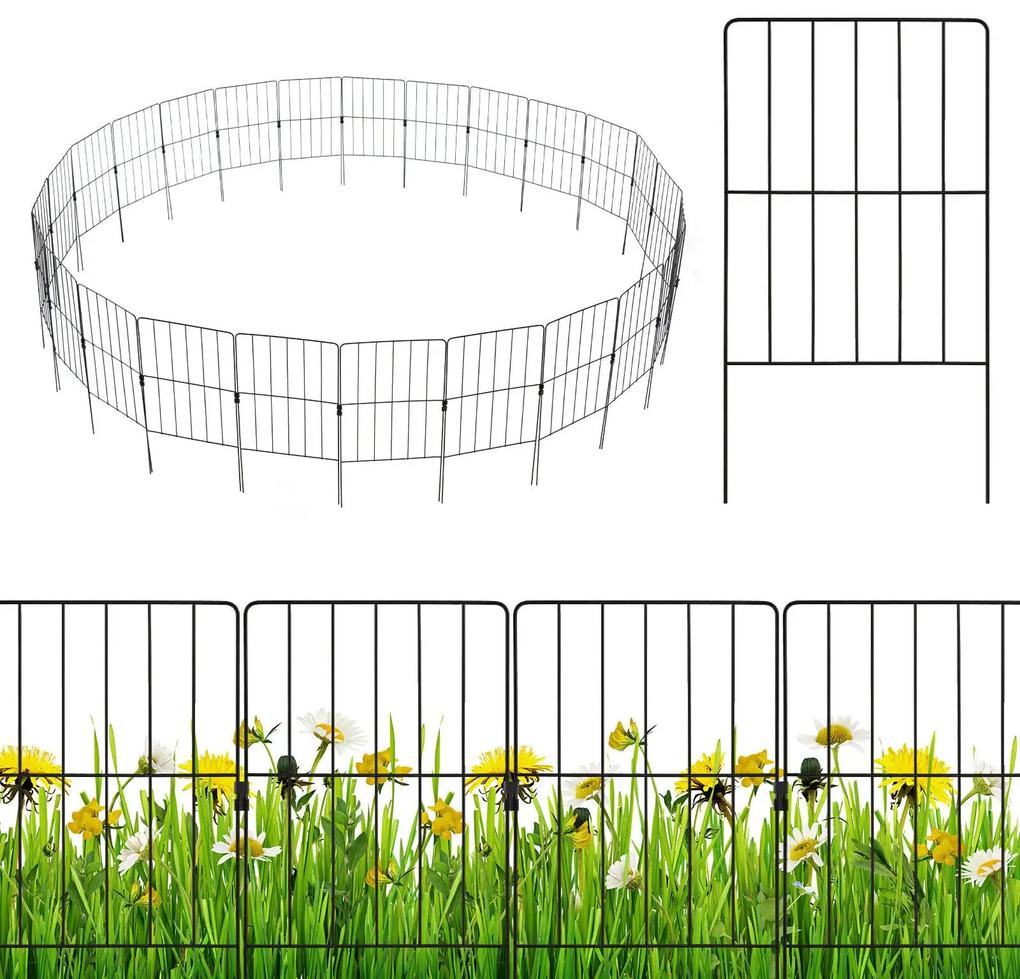 Záhradný plot, kovový | 25 ks