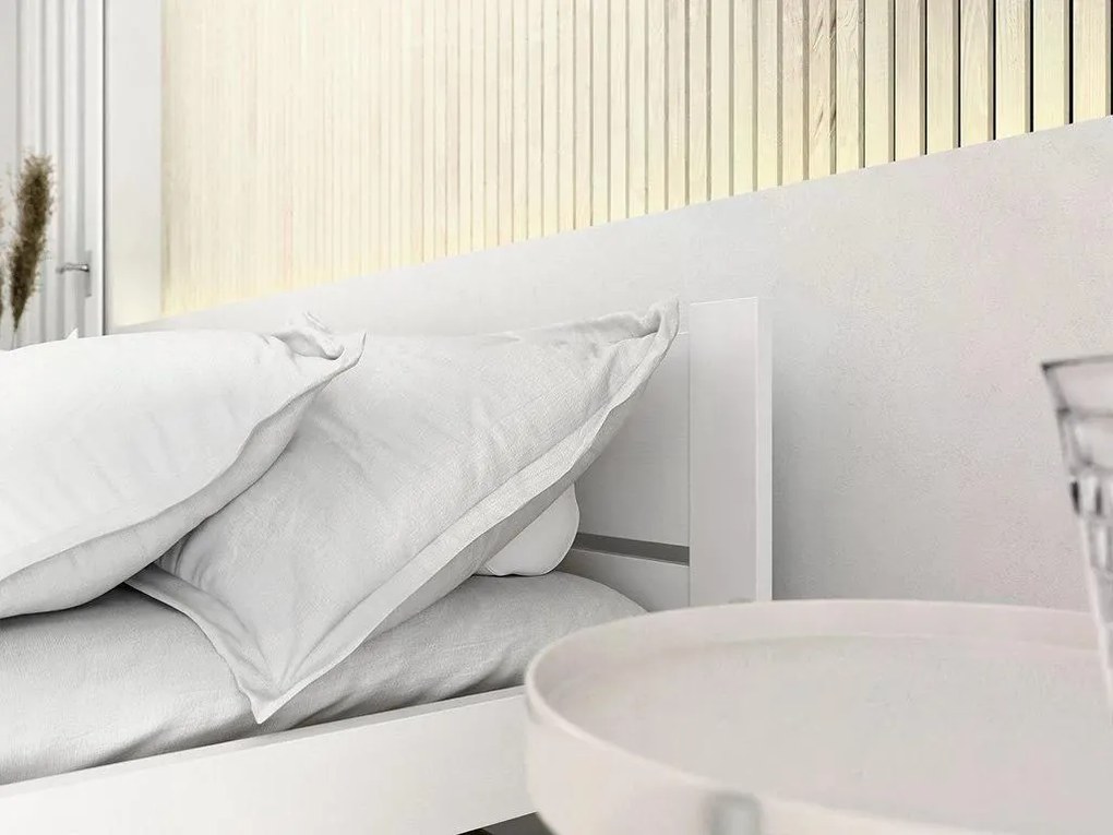 Posteľ IKAROS DOUBLE 80 x 200 cm, biela Rošt: S latkovým roštom, Matrac: Matrac COCO MAXI 20 cm