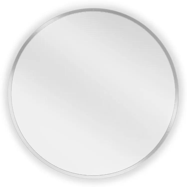 Mexen Loft, okrúhle kúpeľňové zrkadlo 40 cm, farba rámu brúsená oceľ, 9850-040-040-000-10