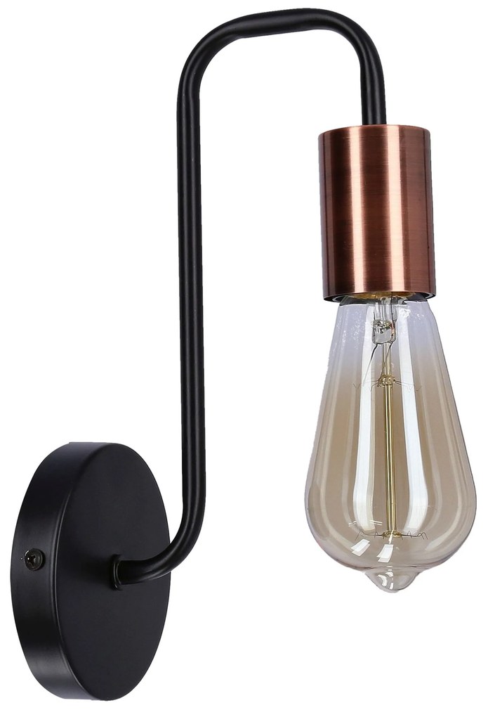 Candellux Čierne nástenné svíetidlo Herpe pre žiarovku E27 21-66855