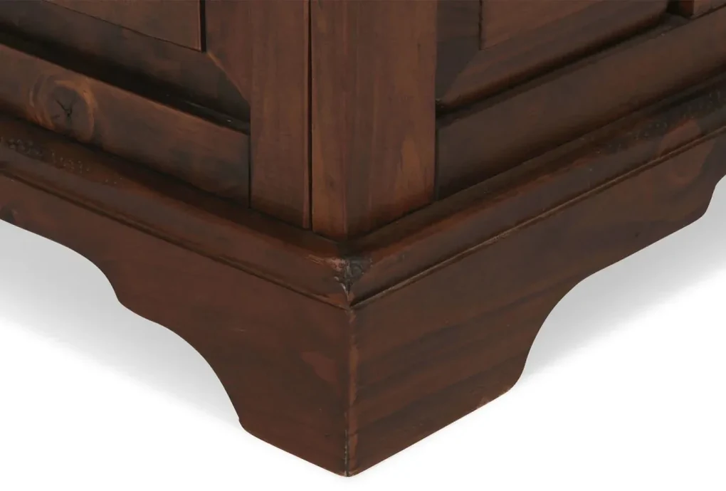 furniture-nabytek.cz - Masívna komoda Highboard Catana z borovice, hnedá, lakovaná – 107×45×130 cm