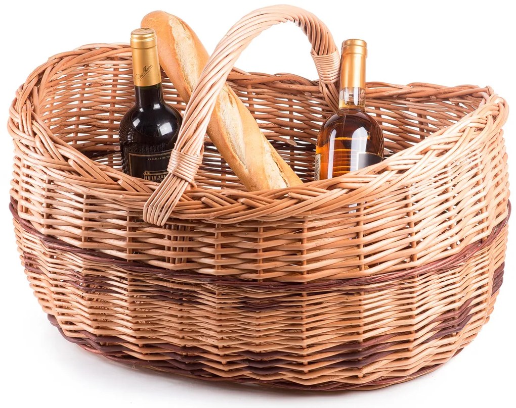 Nákupný kôš prútený Pani I.š. 54 x hl. 40 x v. 25/35cm)