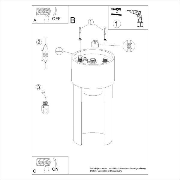 Sollux SL.1673 - Stropné svietidlo FLASH 1xE27/15W/230V biela