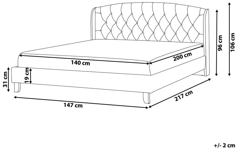 Manželská posteľ 140 cm BORD (s roštom) (béžová). Vlastná spoľahlivá doprava až k Vám domov. 1007182