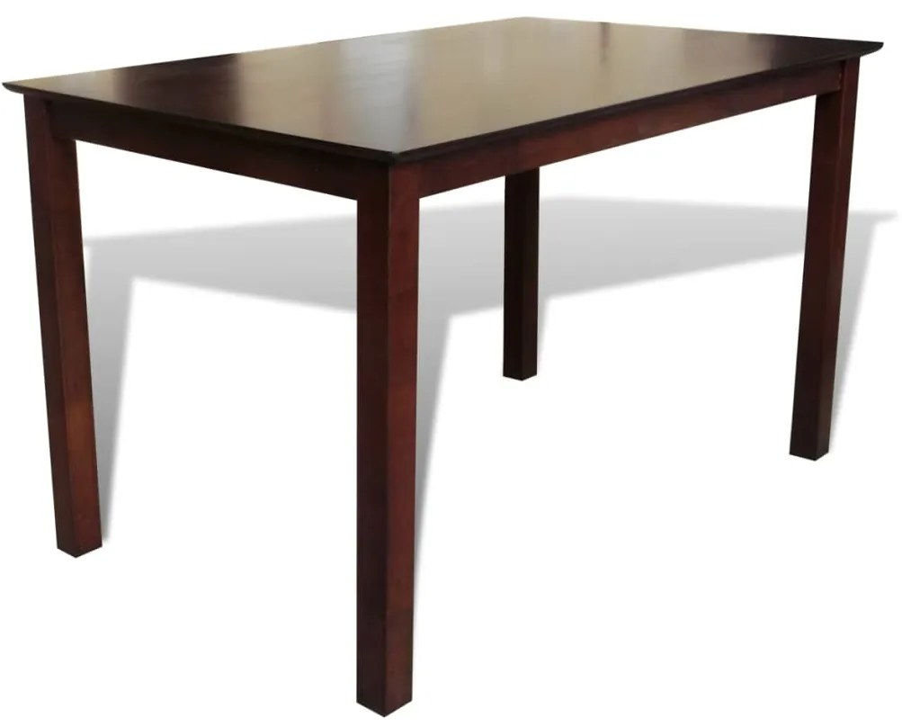 vidaXL Jedálenský stôl, 110 cm, masív, hnedý