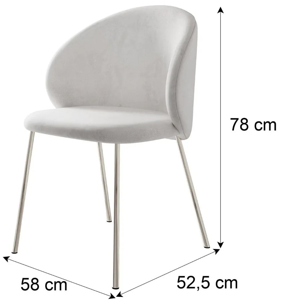 JEDÁLENSKÁ STOLIČKA ABREE BÉŽOVÁ + ZLATÉ NOHY