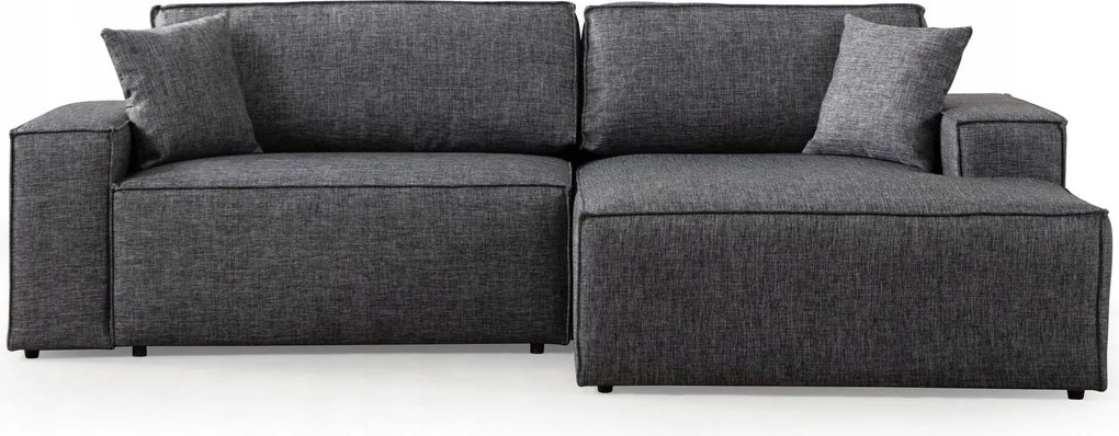 Rohová sedačka Pirlofenzza (s úl. priestorom) (p) (tmavosivá)