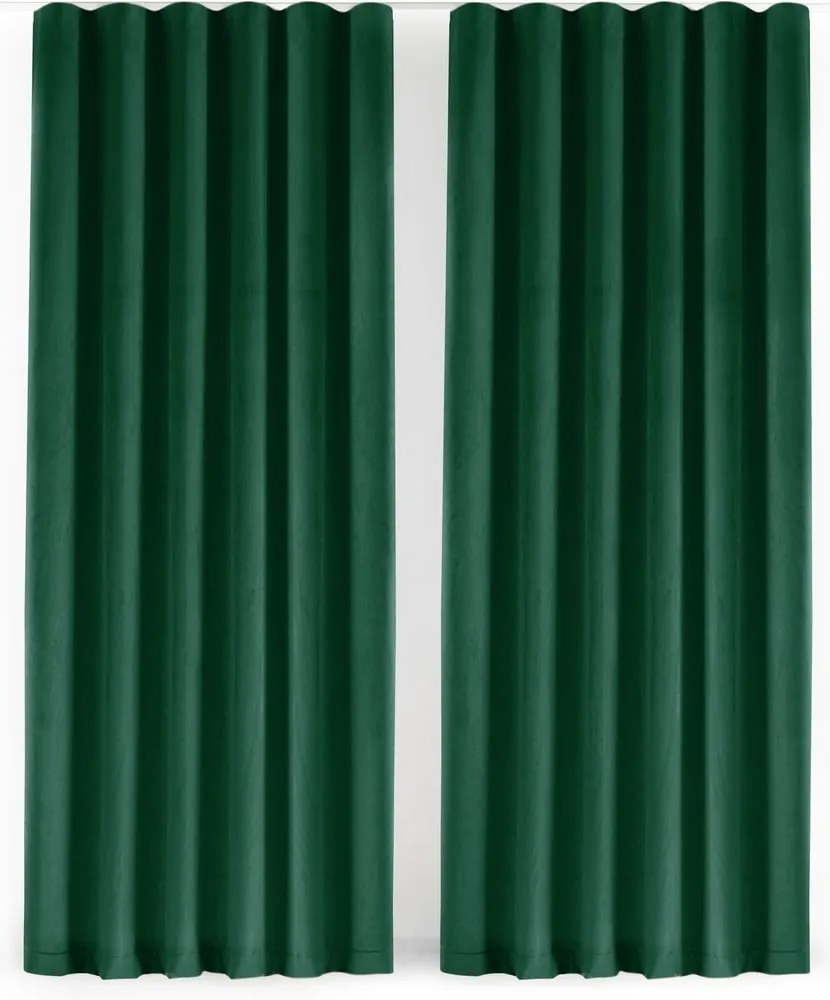 Zelený zamatový dimout záves 400x250 cm Velto – Filumi