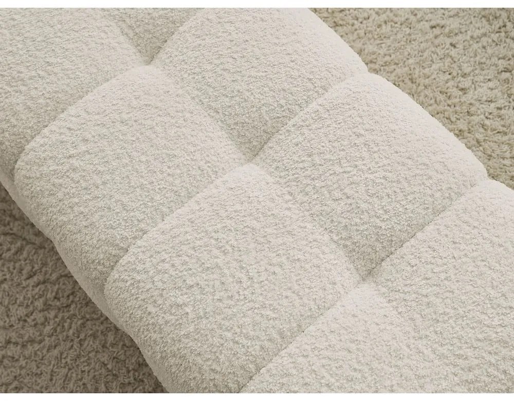 Béžová lavica z textílie buklé Mont Blanc – Bobochic Paris