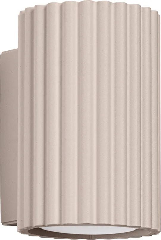 Nástenné svietidlo Karbon, 1x tmavobéžové hliníkové tienidlo, (10 cm)
