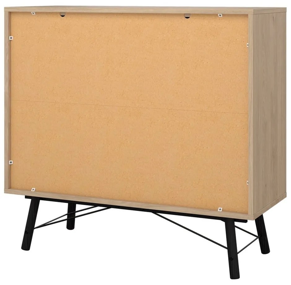 Nízka komoda v dekore duba v prírodnej farbe 102x99 cm Ry – Tvilum