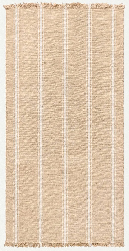 Ručne viazaný kusový koberec Hollis J 13 Natural, 140x200, béžová, chodba / predsieň, Diamond Carpets India