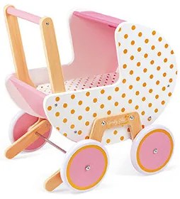 Drevený kočík pre bábiky - Candy Chic