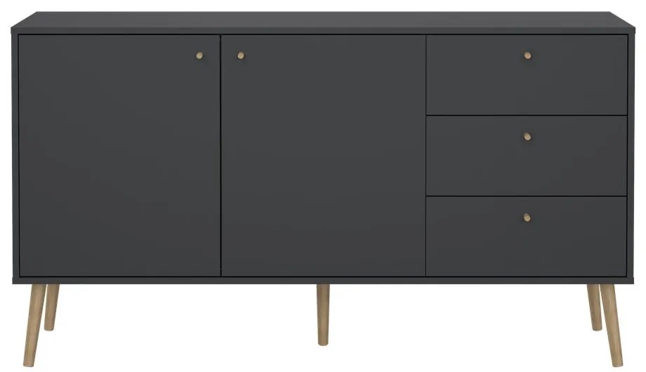 Antracitová nízka komoda 149x82 cm Bodo – Tvilum