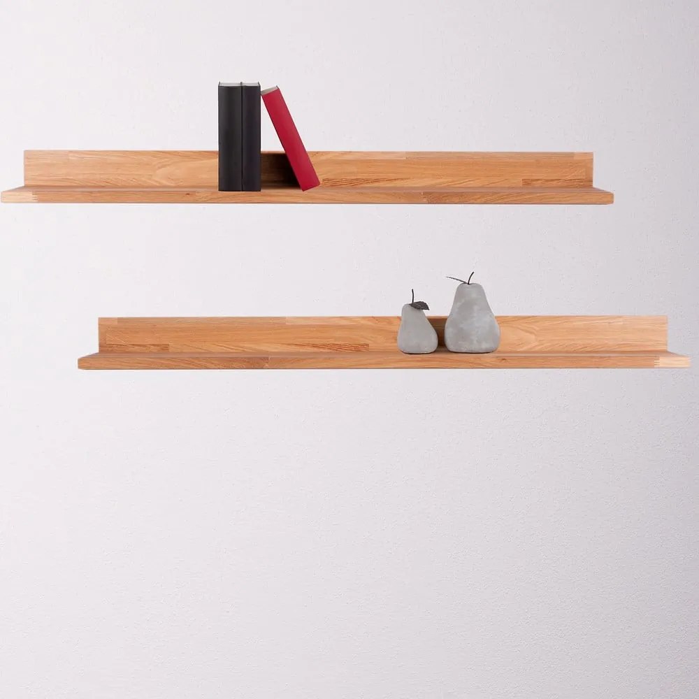 Police na obrázky z dubového dreva v prírodnej farbe 100 cm Kalle – Interia Home & Living