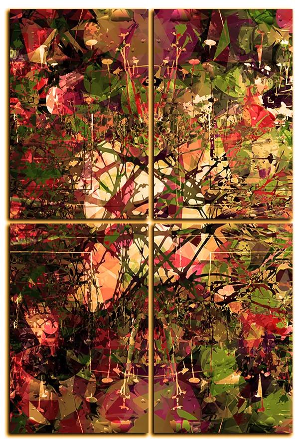 Obraz na plátne - Kvetinové grunge pozadia - obdĺžnik 7108FD (120x80 cm)