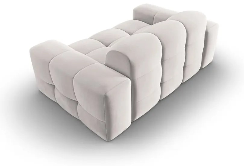 Svetlosivá zamatová pohovka 156 cm Kendal - Micadoni Home