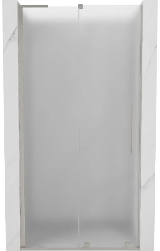 Mexen Velar L, posuvné sprchové dvere do otvoru 100 cm, 8mm sklo námraza, brúsená oceľ, 871-100-003-31-97