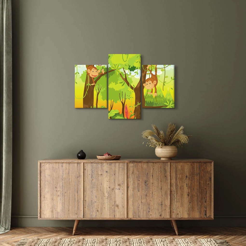 Obraz - Opičiaci (90x60 cm)