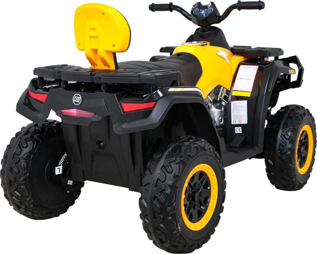 Ramiz Štvorkolka XT-Speed pre deti žltá + 4x4 + EVA + pomalý štart + rádio MP3 + LED
