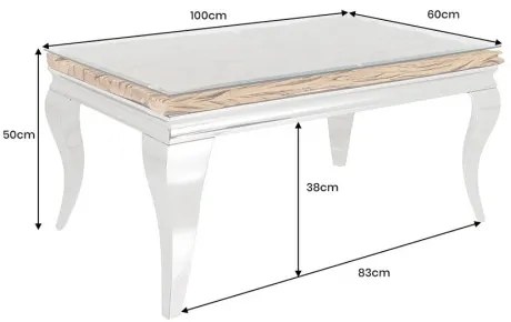 Konferenčný stôl 44365 Modern Barock Barracuda 100x60cm  - Komfort-nábytok