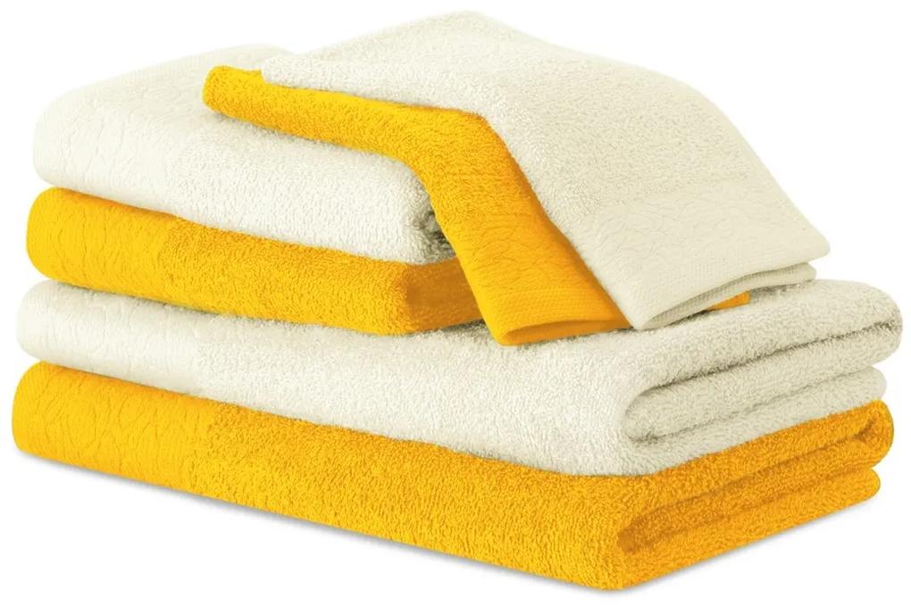Sada 6 ks uterákov FLOSS klasický štýl žltá