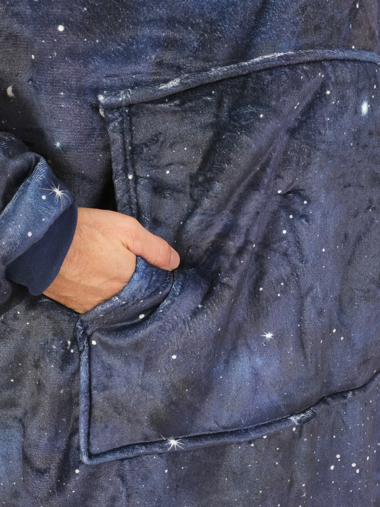 Baránková mikina mikroplyš – Hviezdna obloha veľkosť L