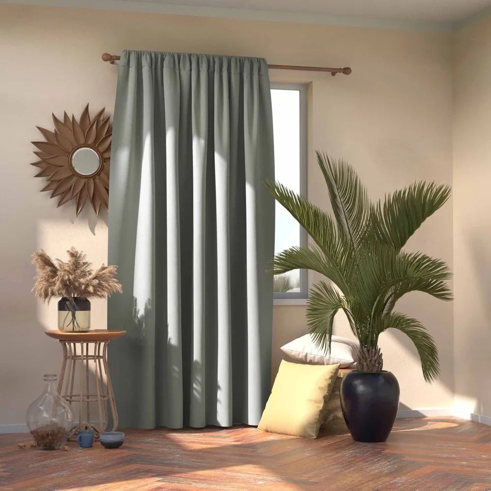 Sivý zatemňovací termo záves 140x270 cm Pleat – Restilo