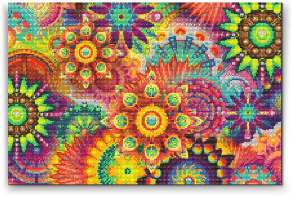 Gario Diamantové maľovanie Mandala 6 Rozmery: 120 x 80 cm, Rámovanie: S vnútorným rámom, Diamanty: Okrúhle