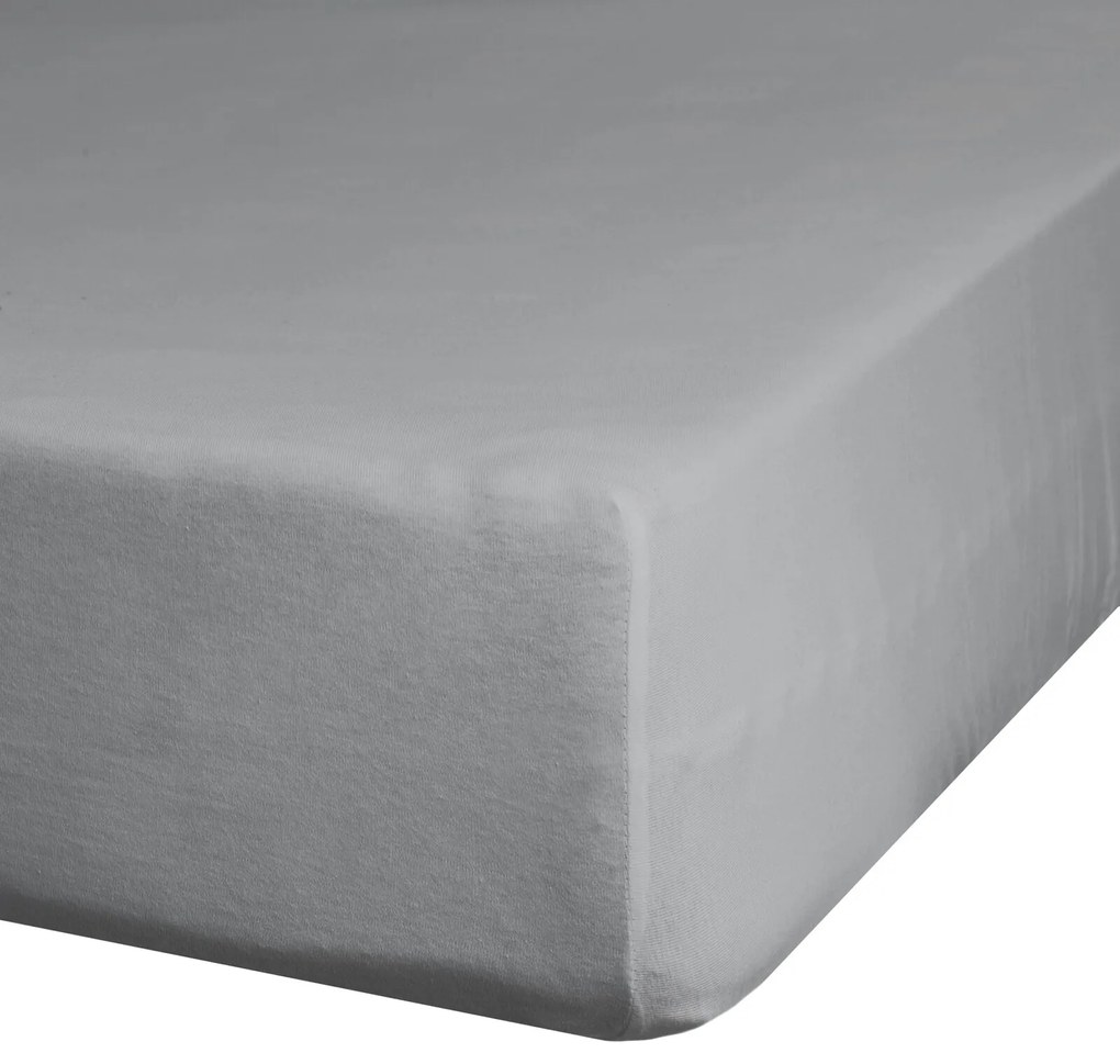 JERSEY PRESTIERADLO 120X200 CM, VÝŠKA 25 CM SIVÉ