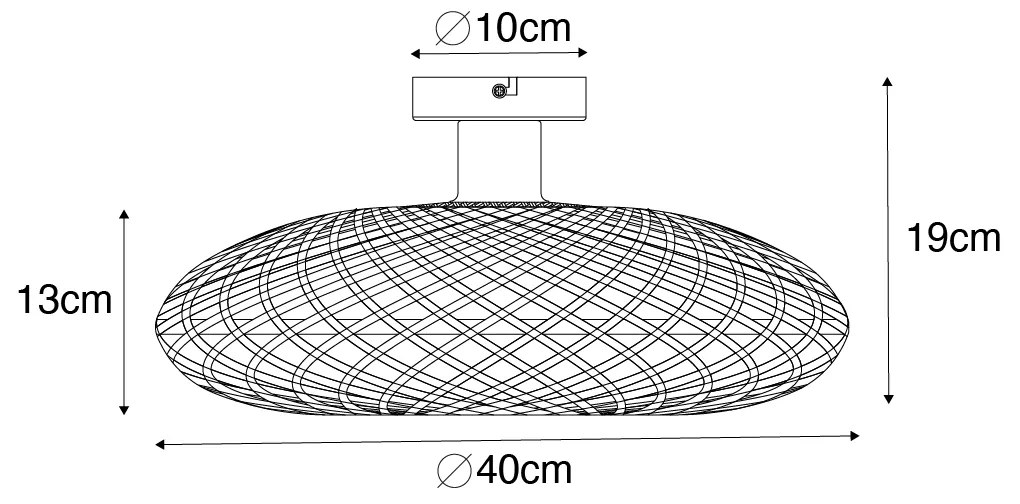 Orientálne stropné svietidlo bambus 40 cm - Ostrava
