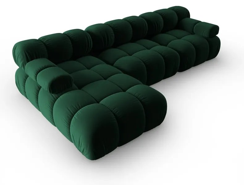 Zelená zamatová pohovka 285 cm Bellis – Micadoni Home