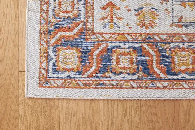 Šnúrkový obojstranný koberec ECHO FLORAL Ivory