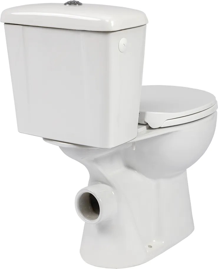 Kuchinox Lario, WC kombi, dvojtlačítko 3/6l, zadný odpad, sedadlo s pomalým zatváraním, biela, LAV-VKL_604P