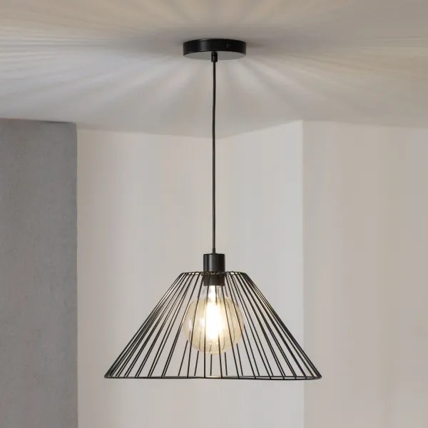 Brilagi - LED závesné svietidlo na lanku CERIA WIRE 1xE27/40W/230V pr. 45 cm čierne
