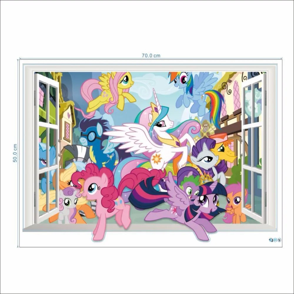 Samolepka na stenu "My Little Pony 3" 70x50 cm