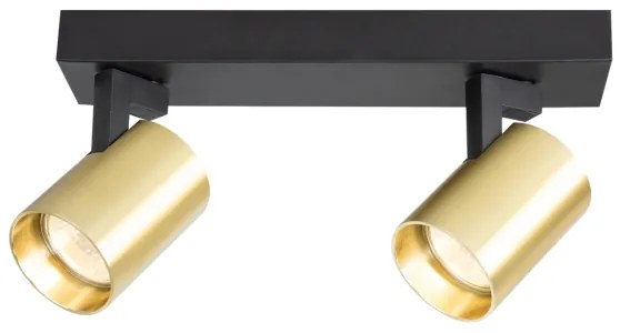 Bodové svietidlo VOLF 2xGU10/10W/230V zlatá/čierna