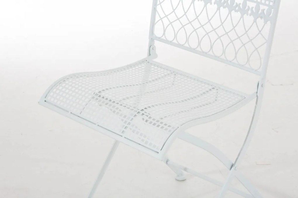 Kovová skladacia stolička Kiran - Biela