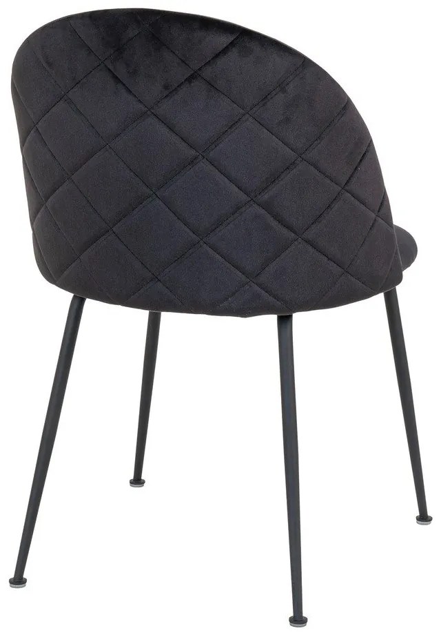Čierne zamatové jedálenské stoličky v súprave 2 ks Geneve – House Nordic