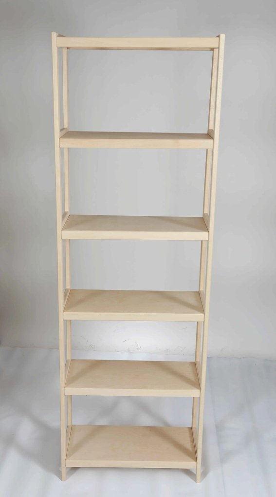Regál drevený bukový počet políc 6 - 213x50x38 cm
