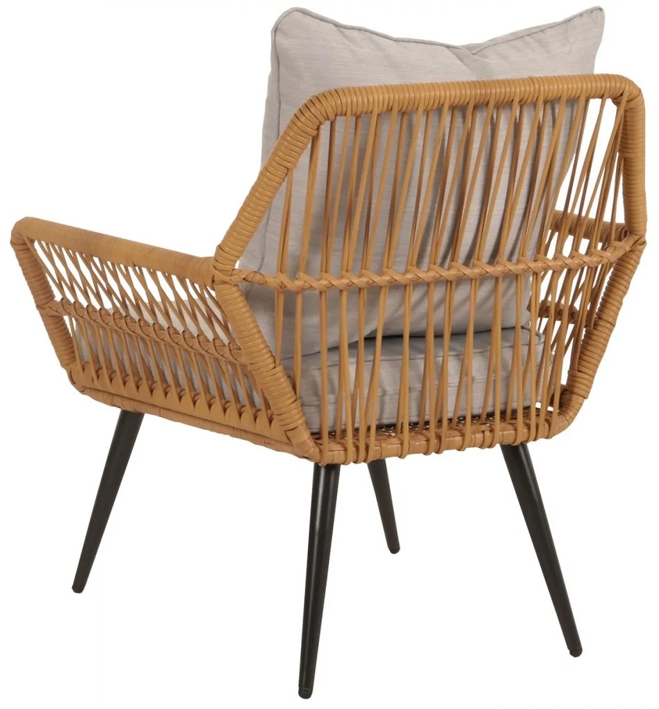 Záhradná súprava stoličiek a stolíka HWC-N34 - svetlo sivá