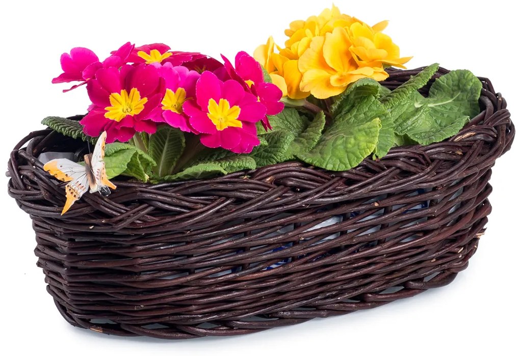 Truhlík prútený tmavý Pelargonie I.š. 35 x hl. 17 x v. 11(cm)