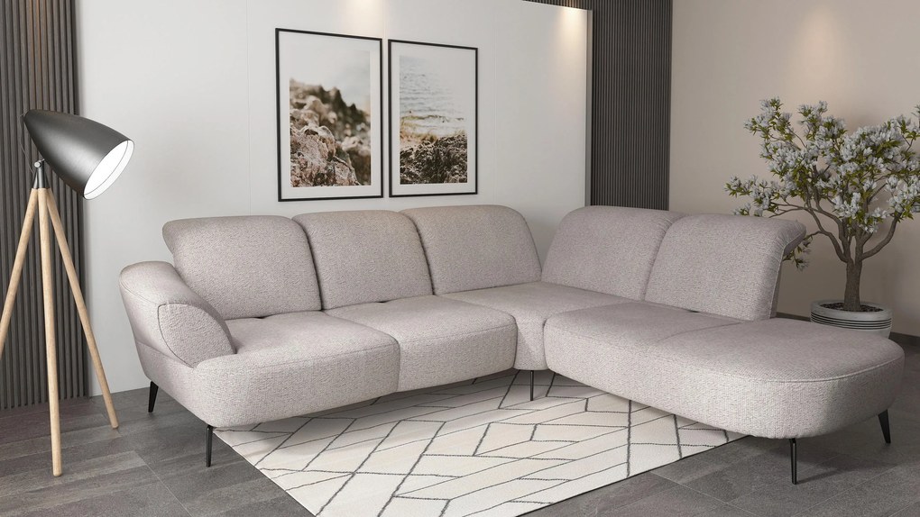 XXXLutz ROHOVÁ SEDAČKA, textil, strieborná Sit & More - Sedačky - 00014401323C