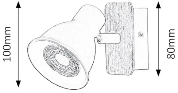 Rabalux 5902 - Nástenné bodové svietidlo MAC 1xGU10/15W/230V