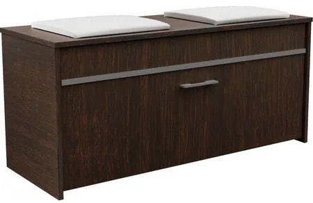Veľká skrinka na topánky so sedadlom wenge