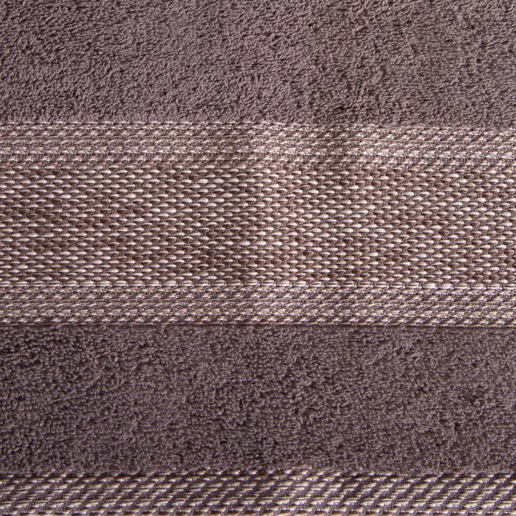BAVLNENÝ UTERÁK KALI SADA 1KS 50X90 CM, 1KS 70X140 CM HNEDÁ