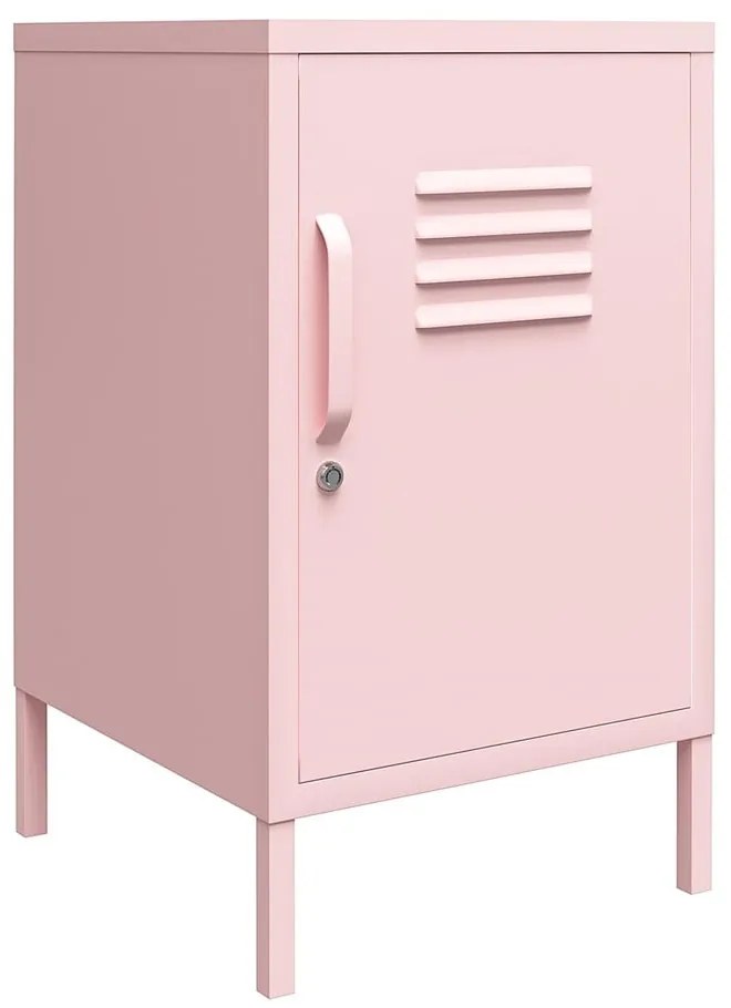 Svetloružový kovový nočný stolík Cache – Novogratz