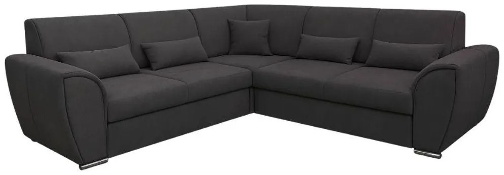 Rohová rozkladacia sedačka ROYAL 2+L čierna